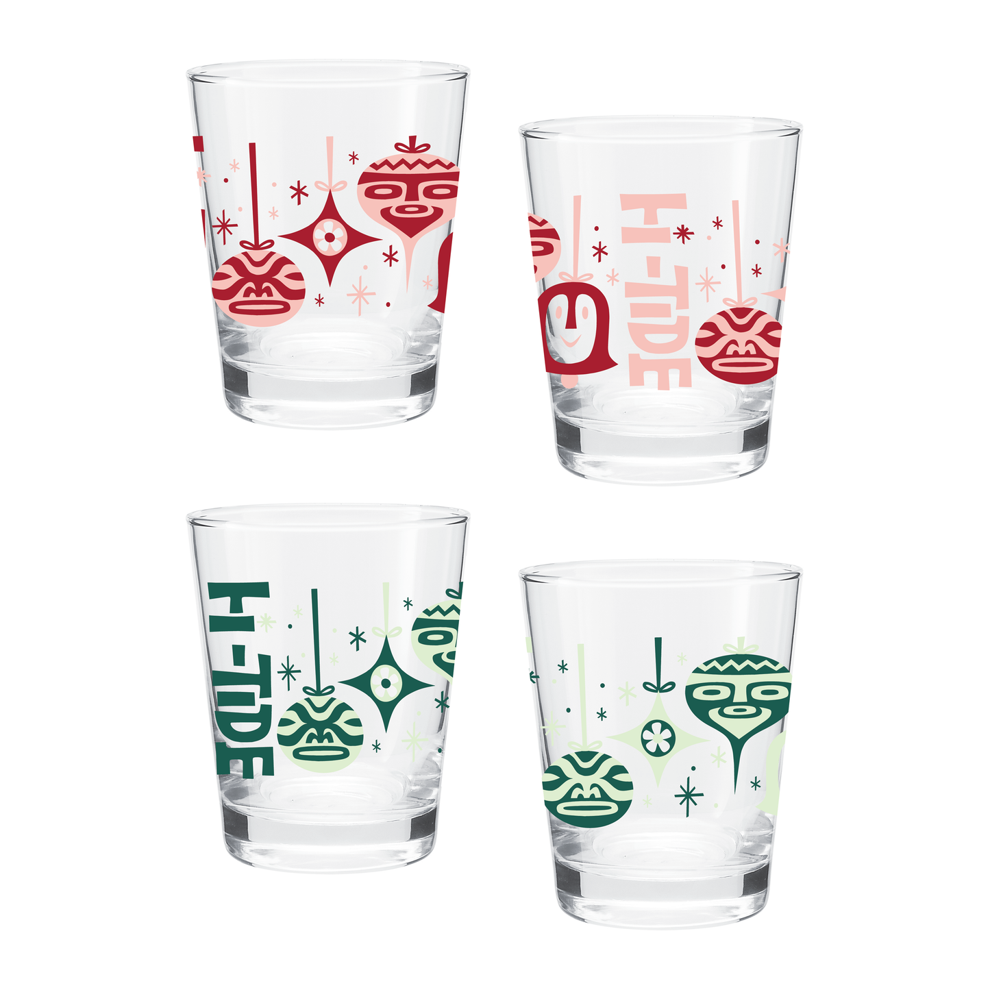 Hi-Tide Christmas Cocktail Glass Set