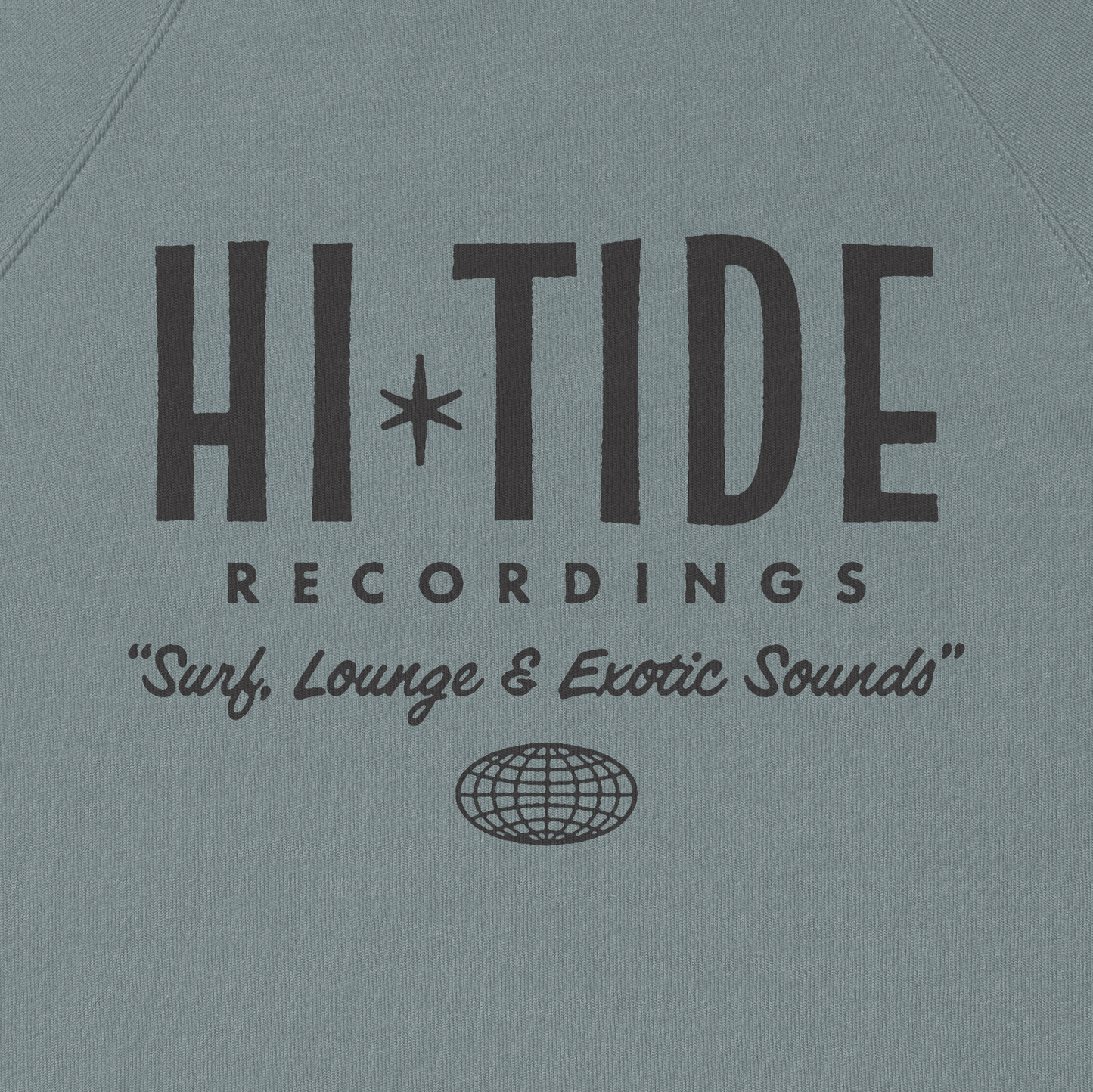 Hi-Tide Recordings Classic Fleece Crewneck Sweatshirt (Blue Storm)