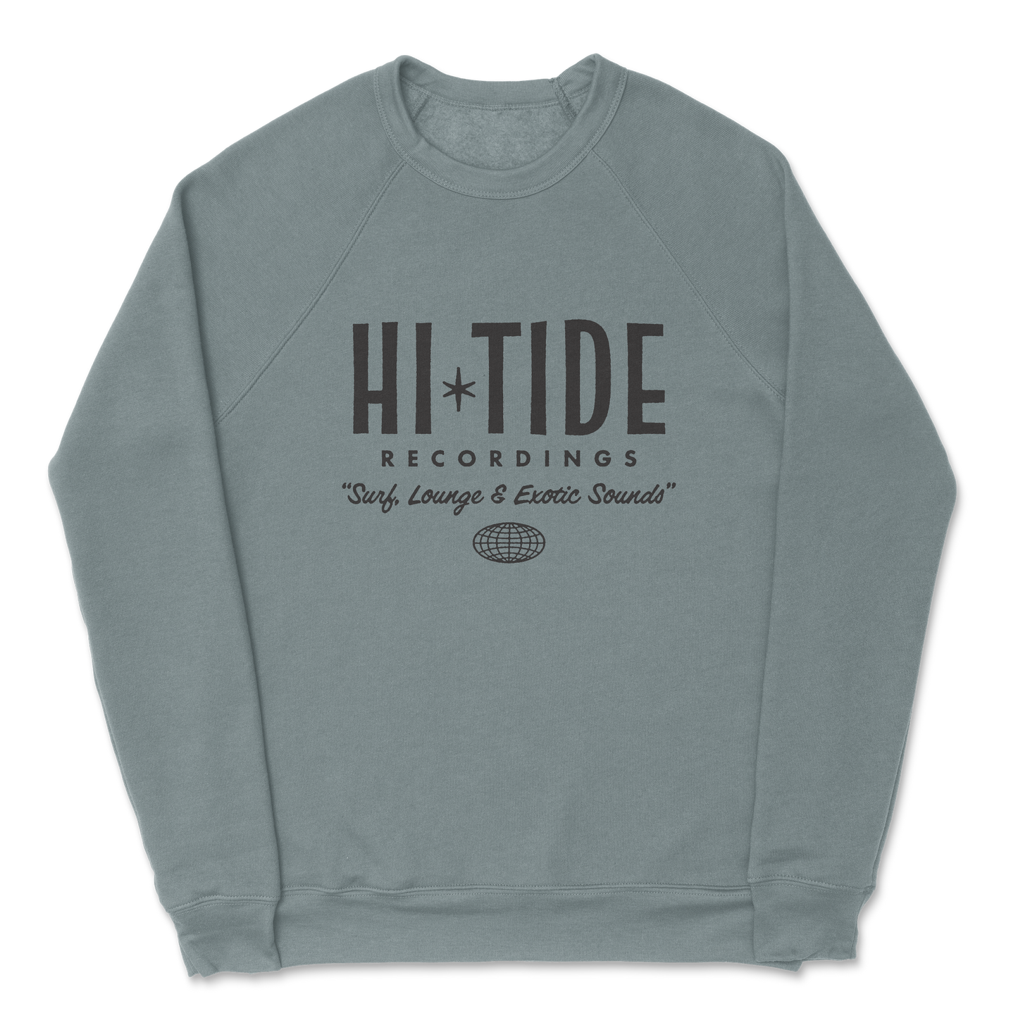 Hi-Tide Recordings Classic Fleece Crewneck Sweatshirt (Blue Storm)