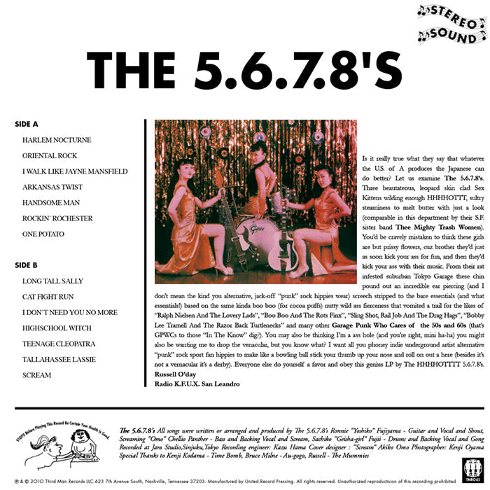 The 5.6.7.8's LP