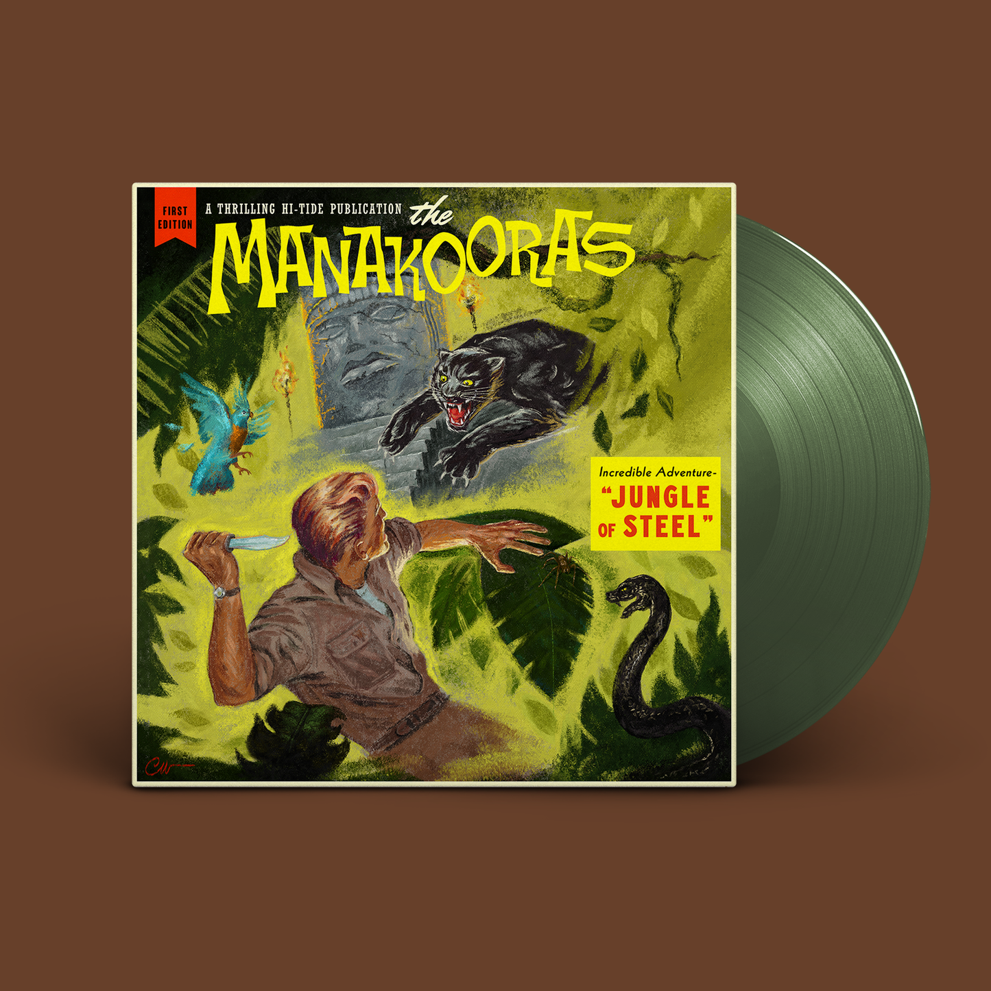 The Manakooras “Jungle of Steel” LP (Jungle Green)