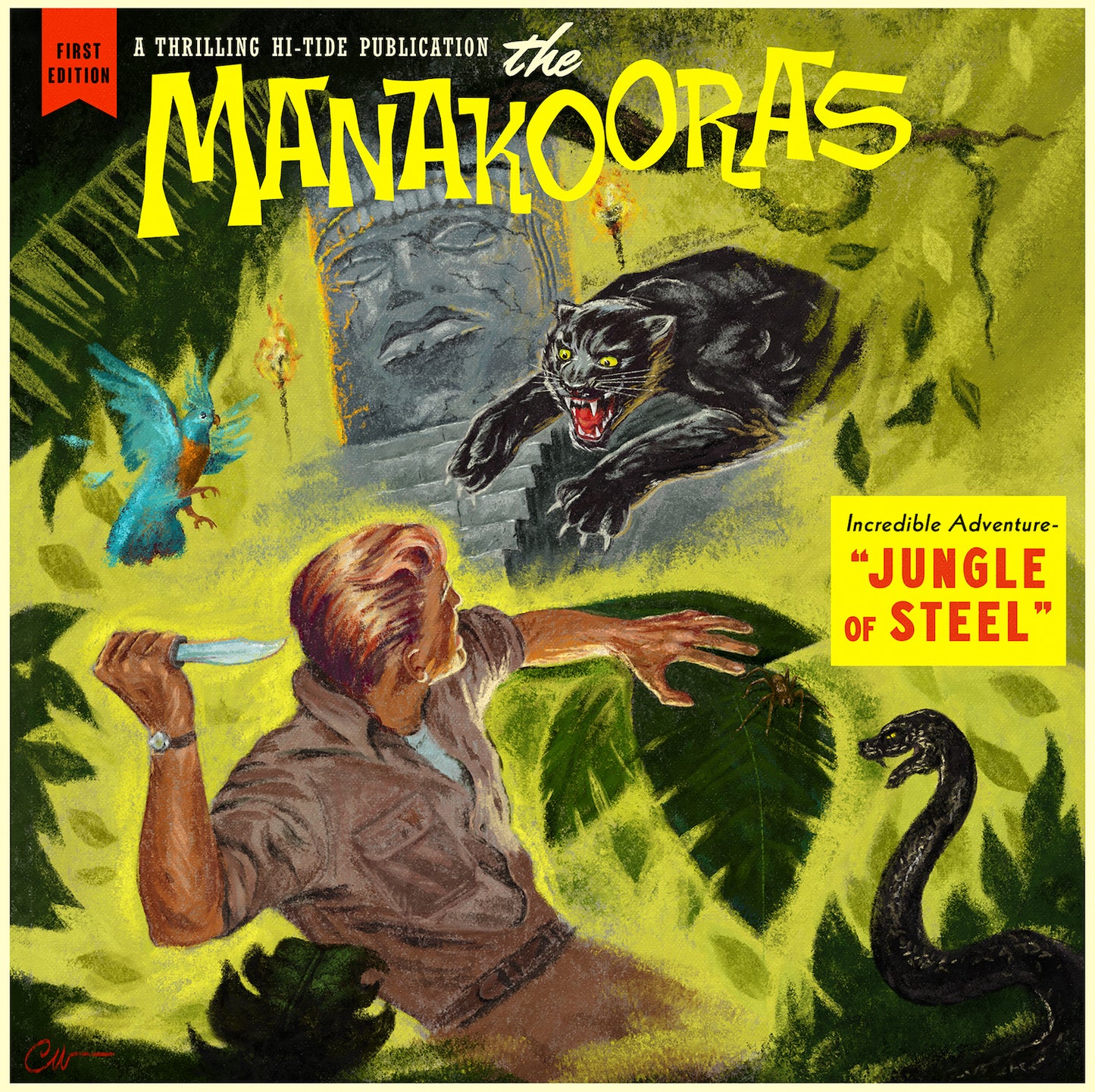 The Manakooras “Jungle of Steel” LP (Jungle Green)