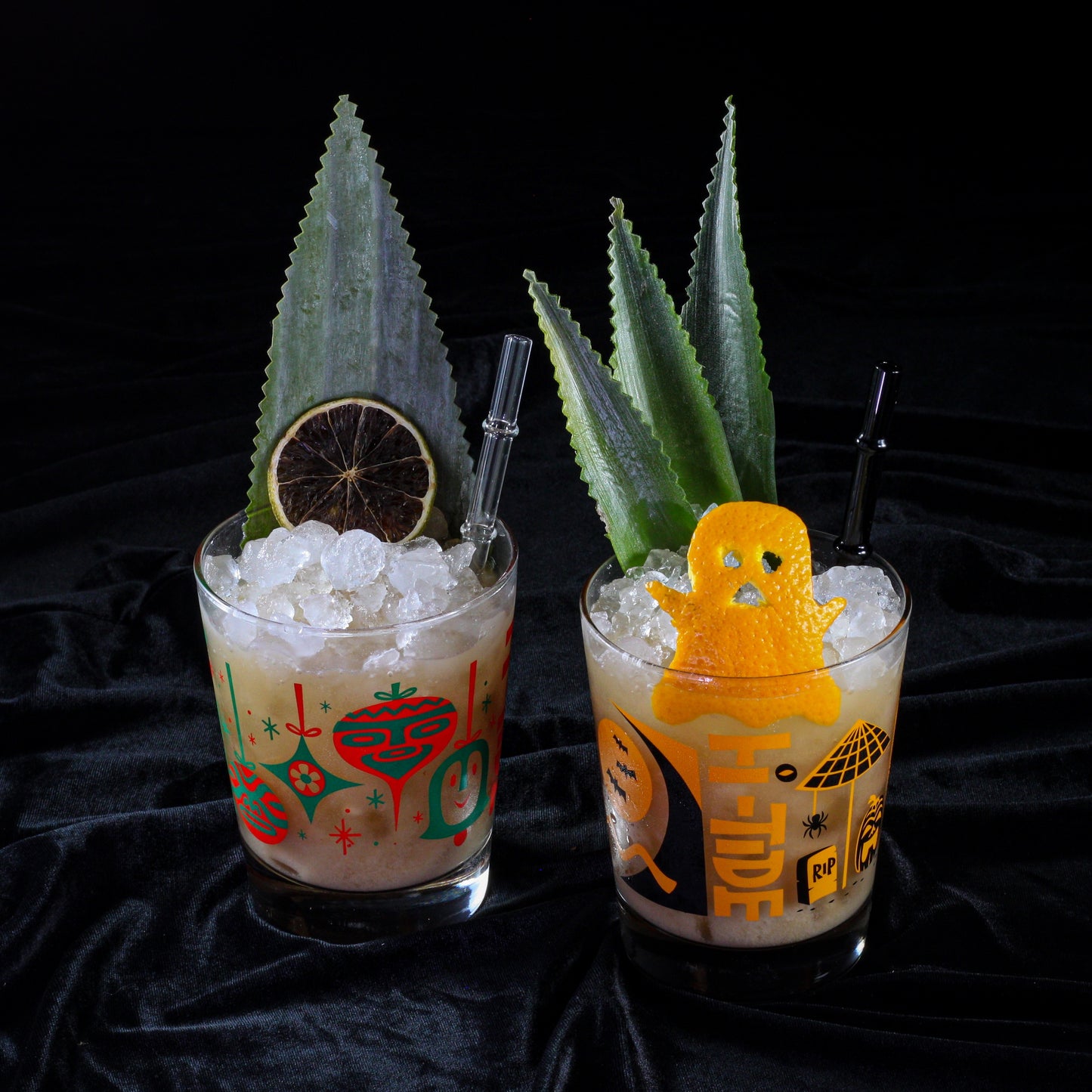 Hi-Tide "Ghost of Christmas" Cocktail Glass Set