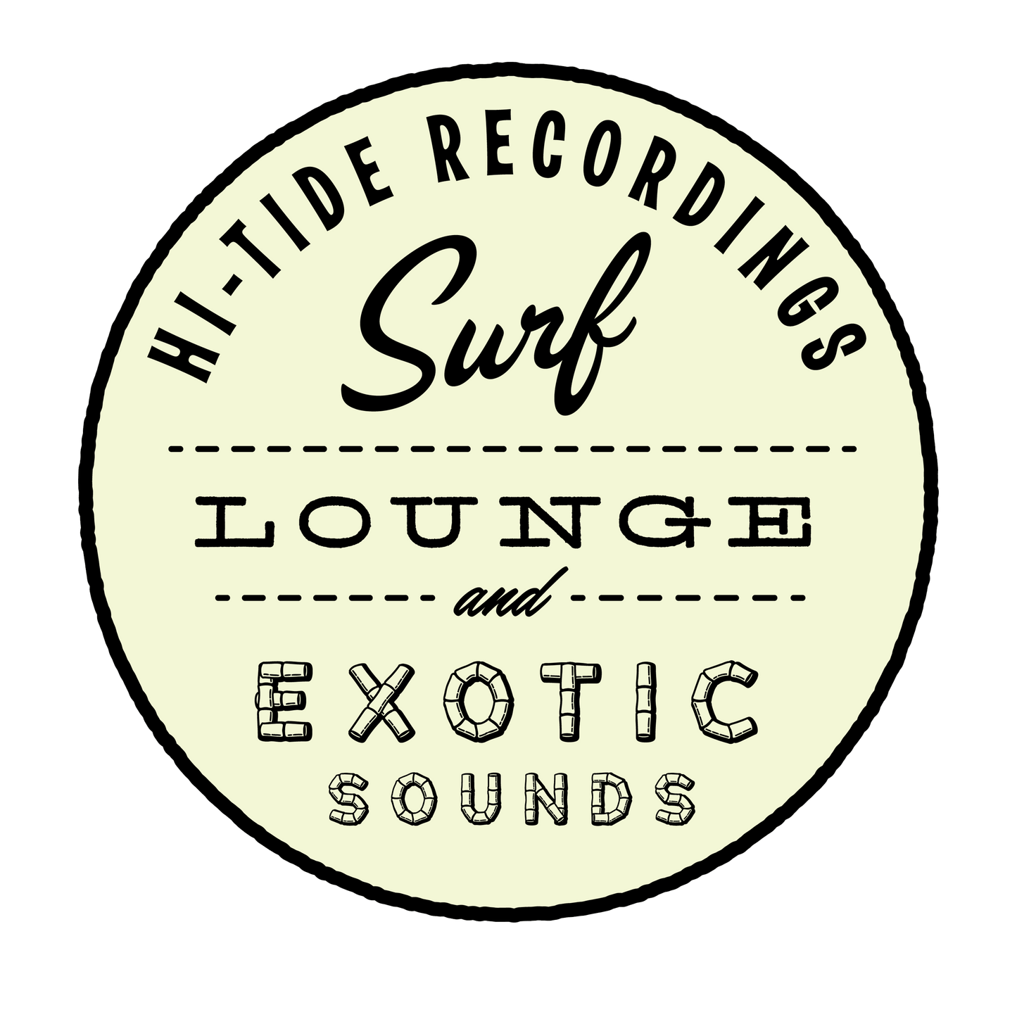 Hi-Tide Recordings "Surf Lounge & Exotic Sounds" Vinyl Sticker