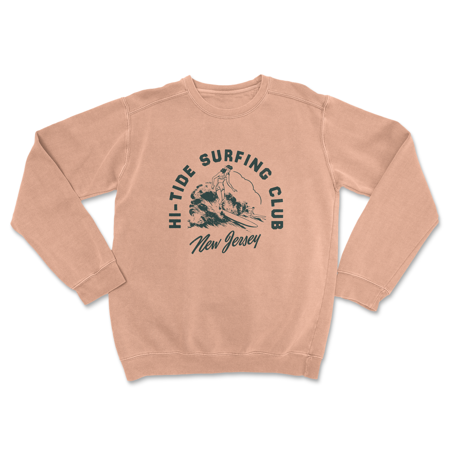 Hi-Tide Vintage "Surfing Club" Lightweight Fleece Crewneck