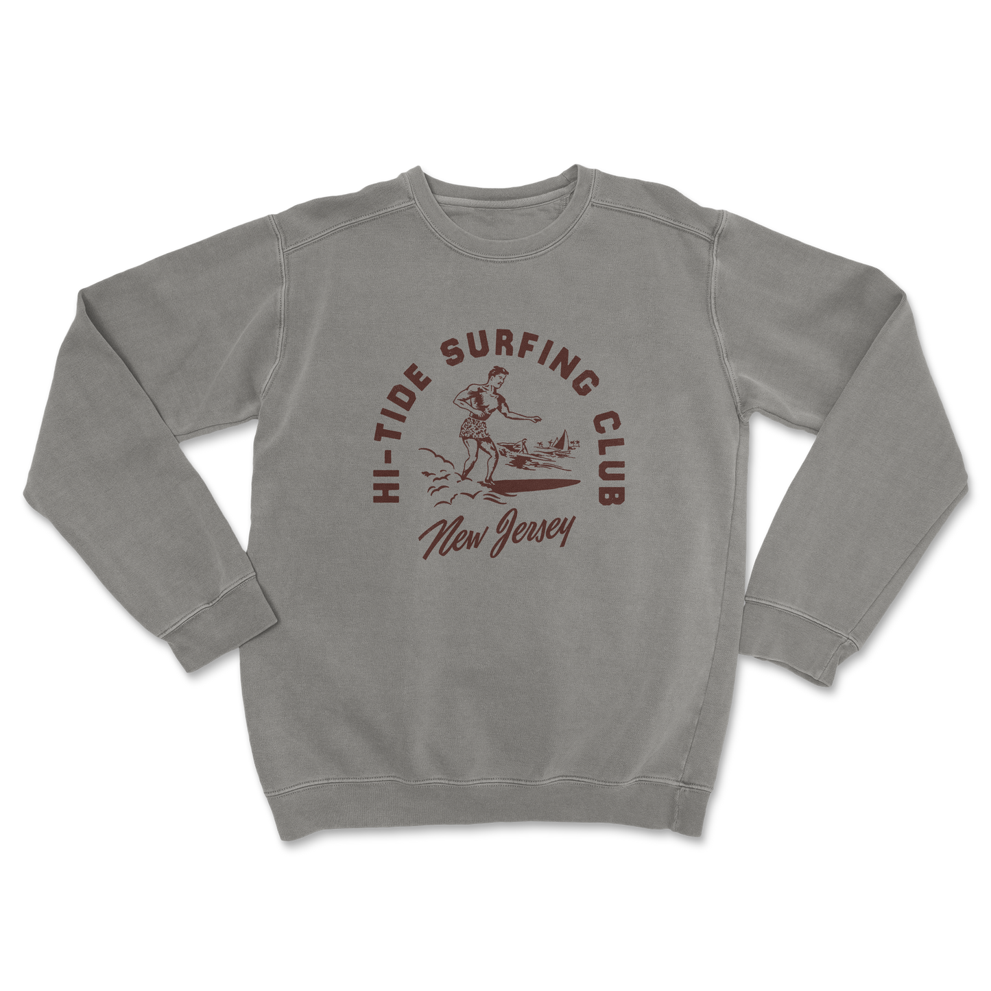 Hi-Tide Vintage "Surfing Club" Lightweight Fleece Crewneck