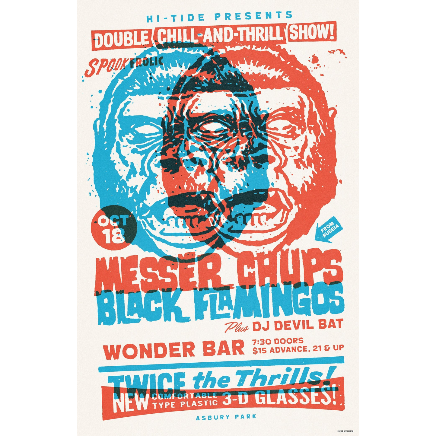 Messer Chups & Black Flamingos Wonder Bar Print