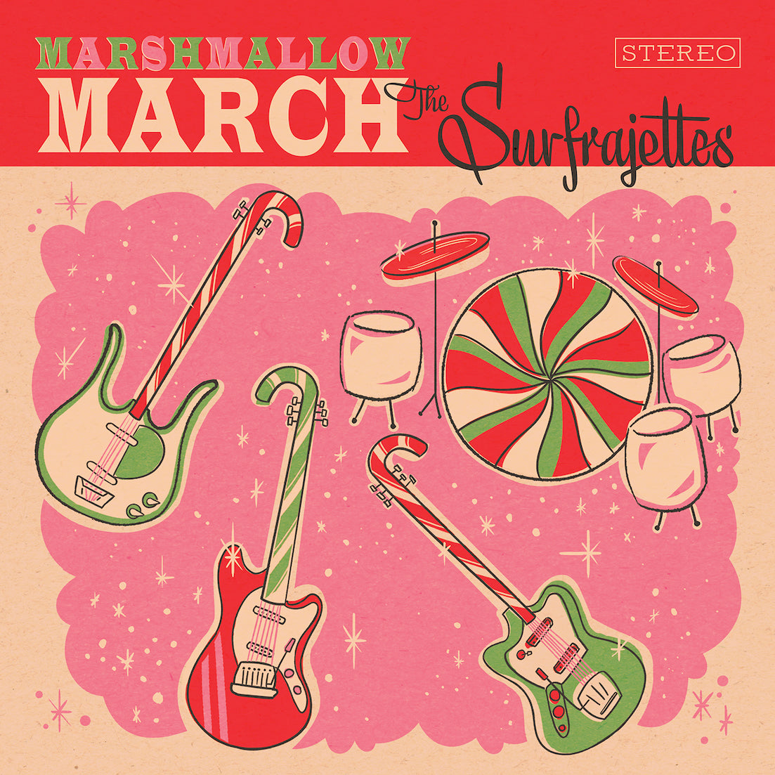 The Surfrajettes “Marshmallow March / All I Want For Christmas Is You" Single