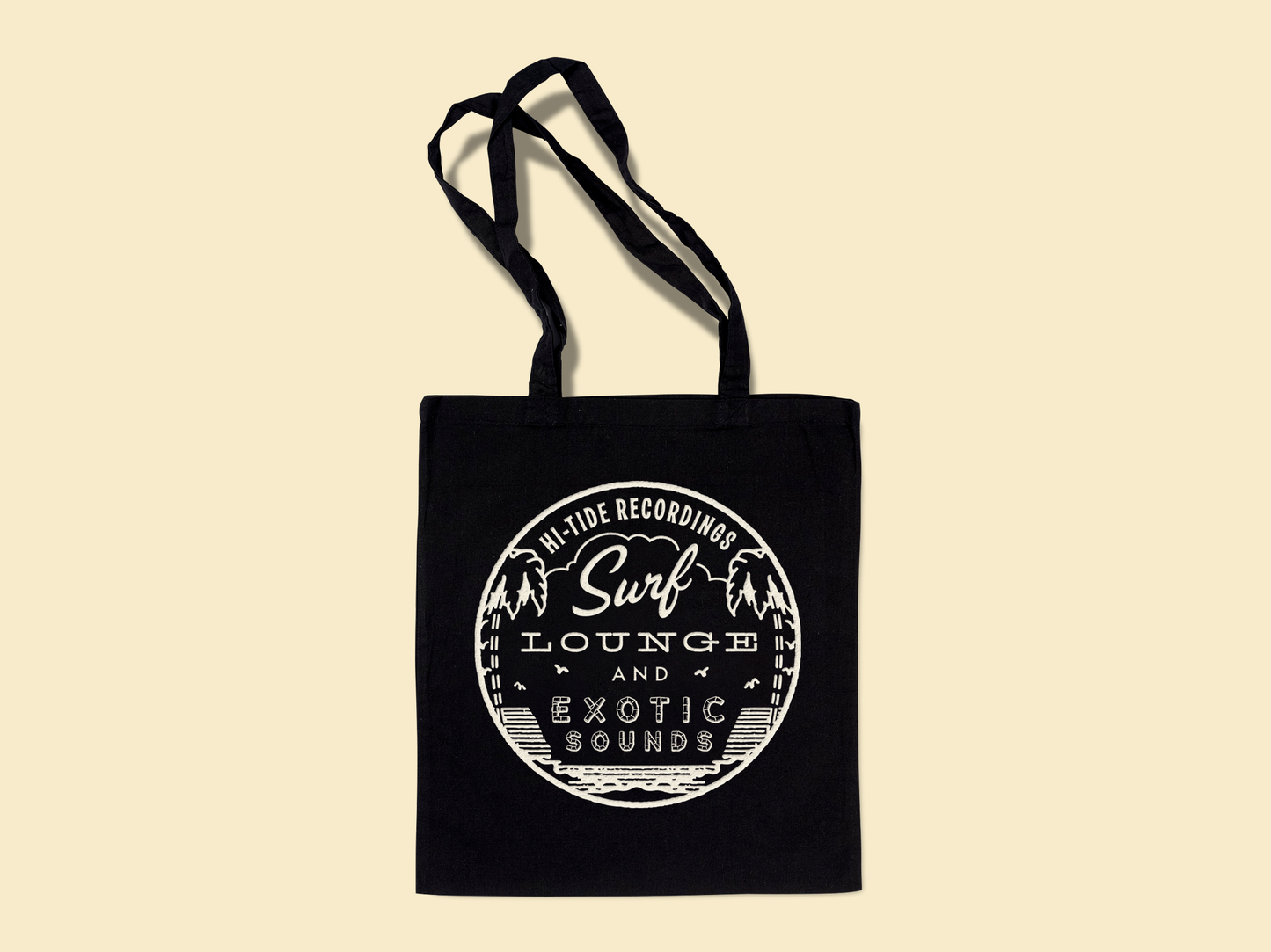 Surf, Lounge & Exotic Sounds Canvas Record Tote
