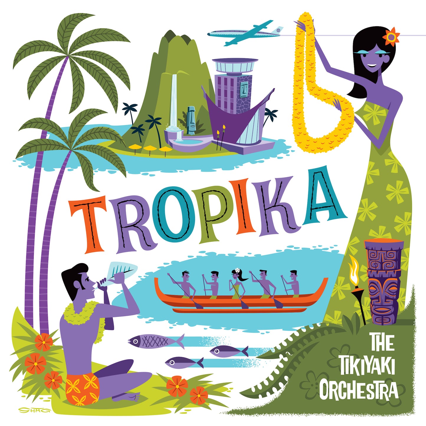 The Tikiyaki Orchestra "Tropika" LP (Orchid)